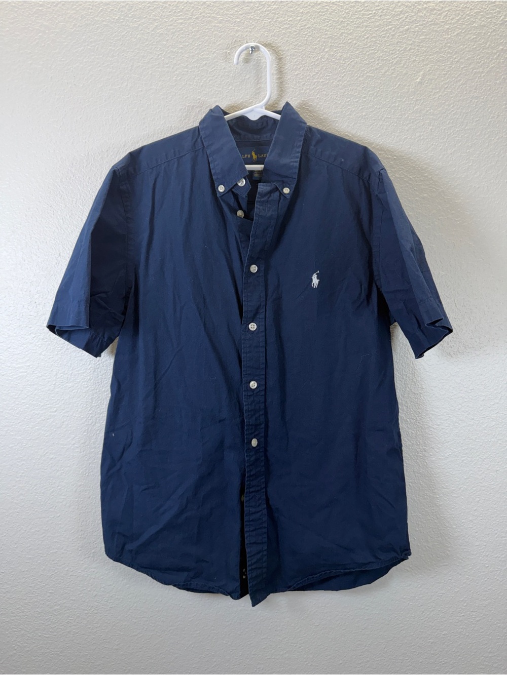 Ralph Lauren Navy Short-Sleeve Button-Down Shirt
